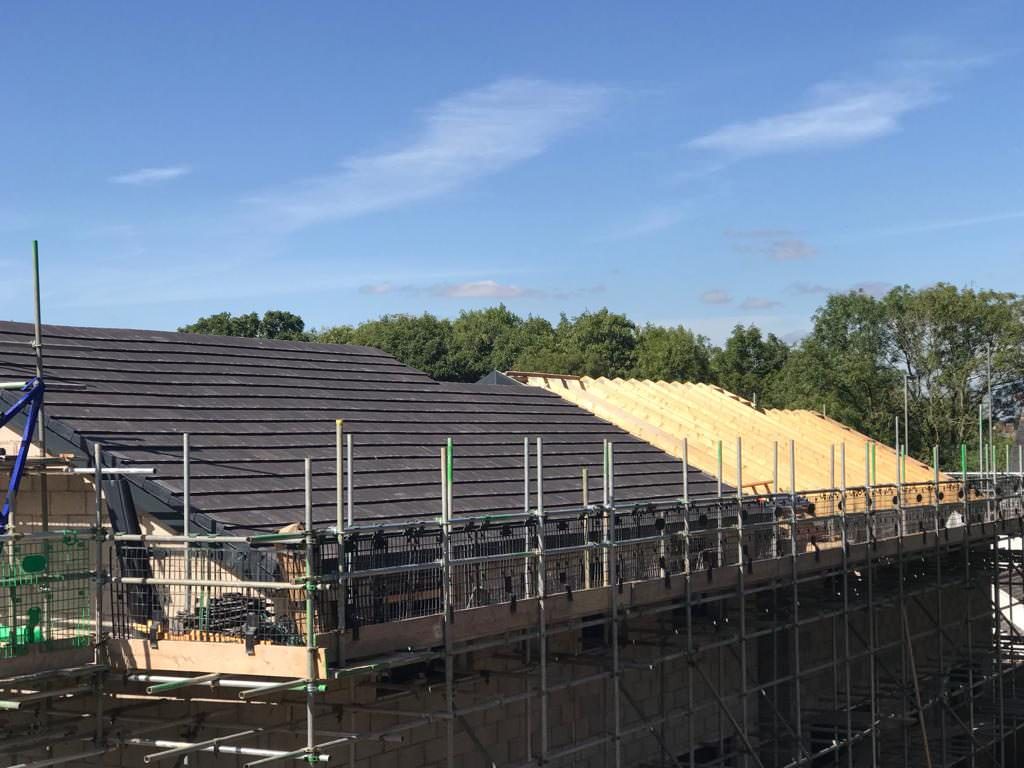 Roof tiles on plot 6 are complete