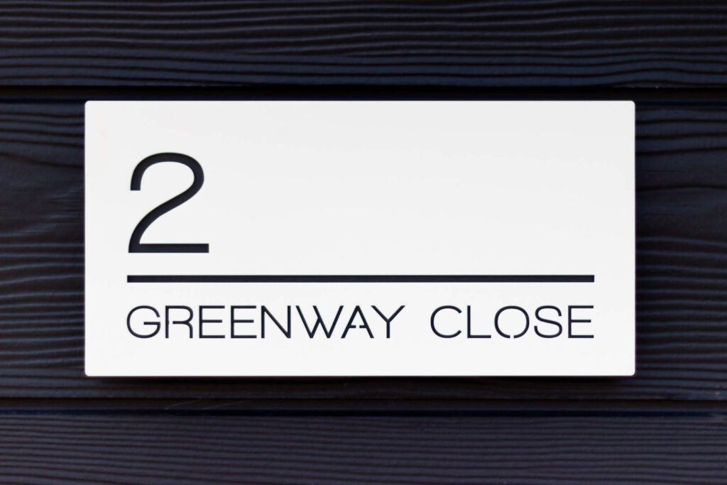 Greenway Close house sign